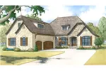 Rustic House Plan Front Image - Saddler Manor European Home 155D-0017 - Shop House Plans and More