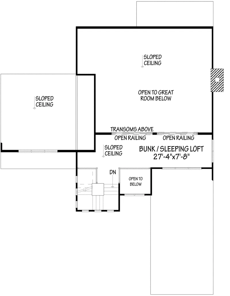 Contemporary Home Plan Second Floor 155D-0018
