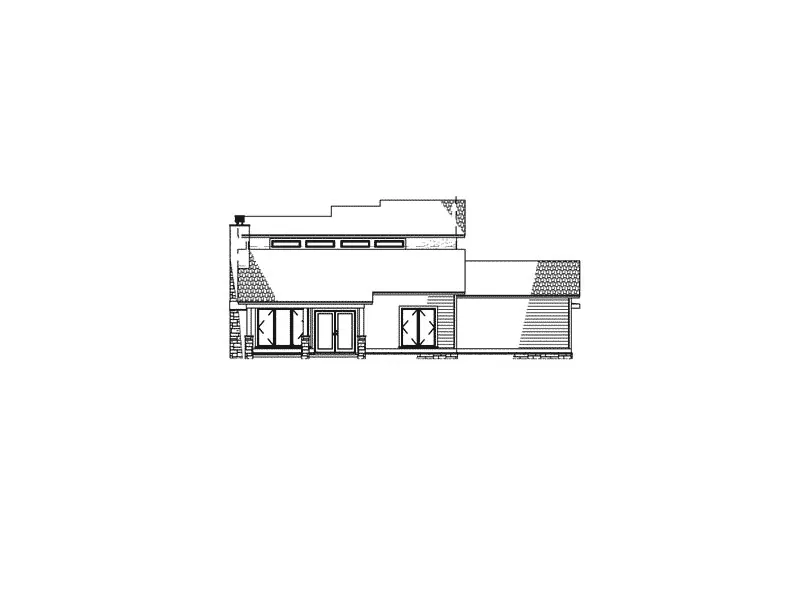 Mediterranean House Plan Rear Elevation - Sunside View Modern Home 155D-0018 - Shop House Plans and More