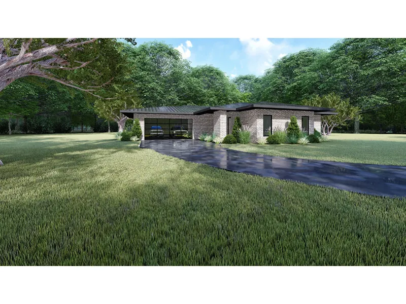 Contemporary House Plan Front Photo 02 - Preston Drive Modern Home 155D-0022 - Shop House Plans and More