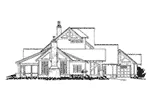 Craftsman House Plan Left Elevation - Castle Hill Luxury Home 163D-0001 - Search House Plans and More