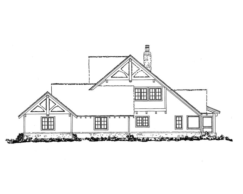 Craftsman House Plan Right Elevation - Castle Hill Luxury Home 163D-0001 - Search House Plans and More