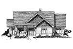 Rustic House Plan Front Elevation - Cherokee Point Craftsman Home 163D-0003 - Search House Plans and More