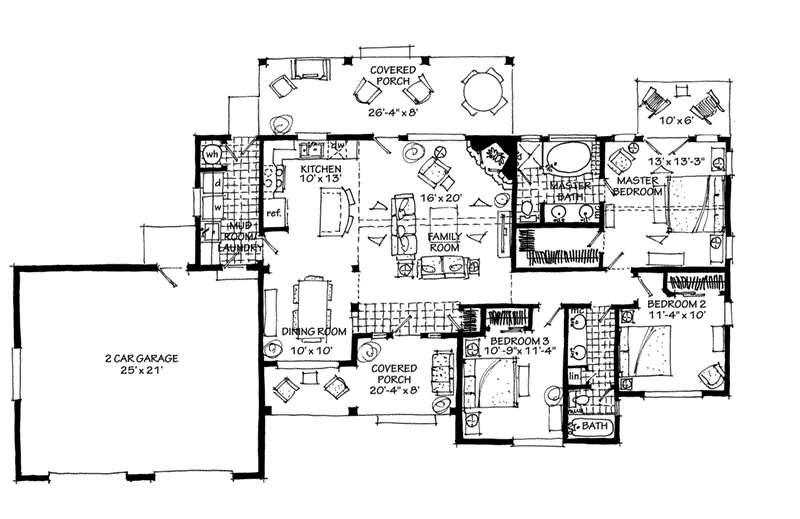 Rustic House Plan Lower Level Floor - Cherokee Point Craftsman Home 163D-0003 - Search House Plans and More