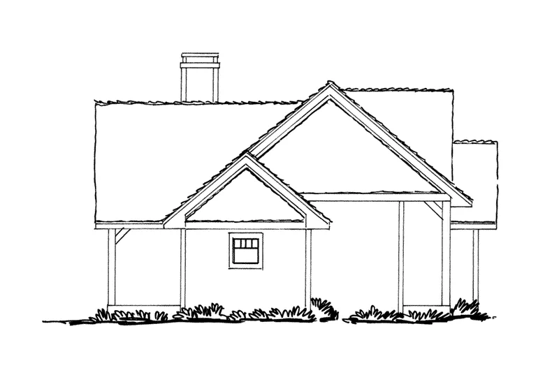 Rustic House Plan Right Elevation - Cherokee Point Craftsman Home 163D-0003 - Search House Plans and More
