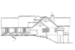 Log Cabin House Plan Right Elevation - Deer Park Lane Rustic Home 163D-0005 - Search House Plans and More