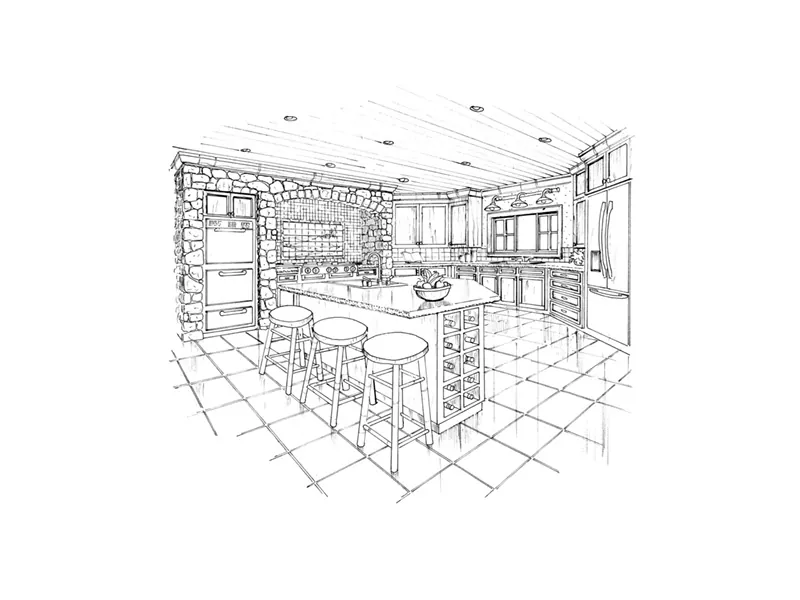 Country House Plan Kitchen Photo 03 - Pinehurst Lane Rustic Home 163D-0008 - Shop House Plans and More