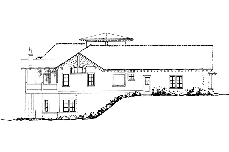 Country House Plan Left Elevation - Pinehurst Lane Rustic Home 163D-0008 - Shop House Plans and More
