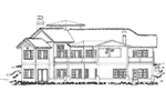 Country House Plan Rear Elevation - Pinehurst Lane Rustic Home 163D-0008 - Shop House Plans and More