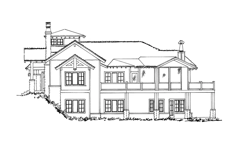 Country House Plan Right Elevation - Pinehurst Lane Rustic Home 163D-0008 - Shop House Plans and More