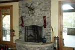 Log House Plan Fireplace Photo 01 - Rock Creek Rustic Home 163D-0010 - Shop House Plans and More