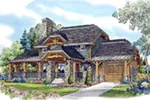 Log House Plan Front Image - Rock Creek Rustic Home 163D-0010 - Shop House Plans and More
