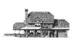 Log House Plan Front Elevation - Rock Creek Rustic Home 163D-0010 - Shop House Plans and More