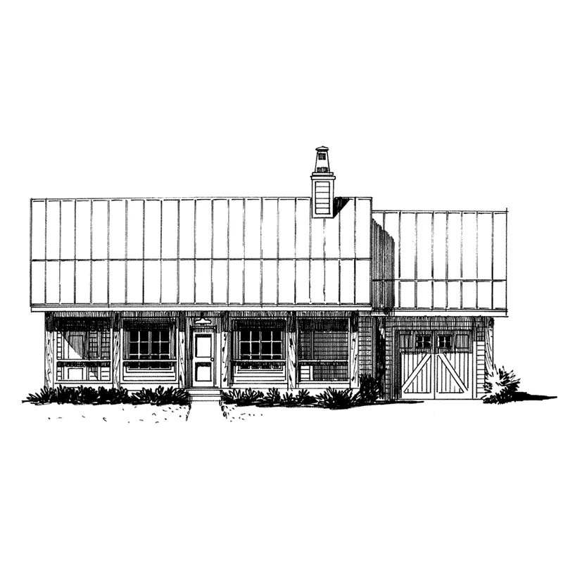 Rustic House Plan Front Elevation - Summer Retreat Lowcountry Home 163D-0013 - Shop House Plans and More