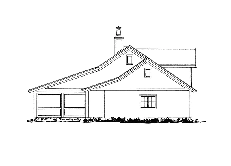 Rustic House Plan Right Elevation - Summer Retreat Lowcountry Home 163D-0013 - Shop House Plans and More